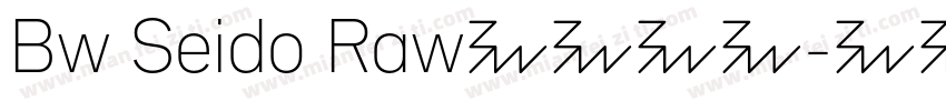 Bw Seido Raw字体下载字体转换
